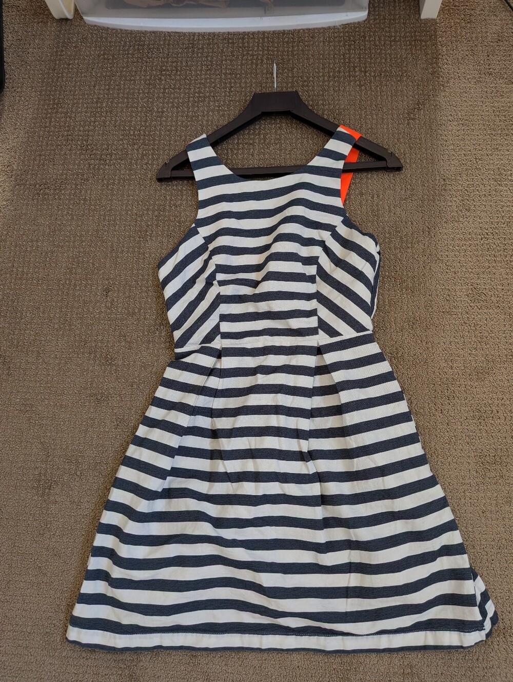 Striped Navy and White Sundress